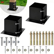 【HAWT】6x6" Post Anchor Square Bracket Bolt Down Post Base Wood Post Ground Anchor
