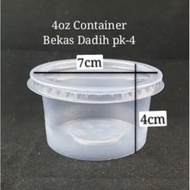 [READY-STOCK] 4oz PP Round Container with Lid [ 100sets± ] Benxon PK-4 - Disposable Plastic PP Food 