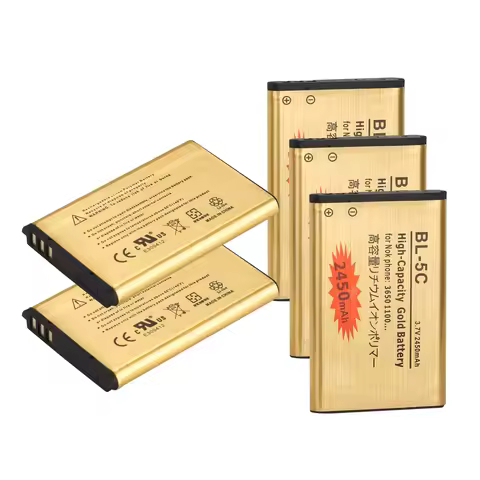 2450mAh High Capacity Gold BL-5C Battery For Nokia 2610 1100 1110 1112 1116 6230 6630 N70 N71 N72 N9