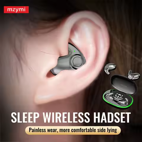 mzymi TWS In Ear Sleeping Earbuds MD558-A Bluetooth 5.3 Earphone Sports Gaming Headset Hifi Sound Wi