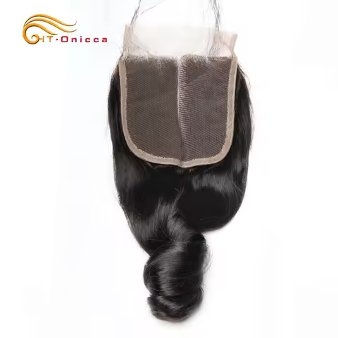 Brazilian Loose Wave Closure Human Hair 4x4 Lace Closure Swiss Lace 6-20 Inch 100% Remy Hair Closure