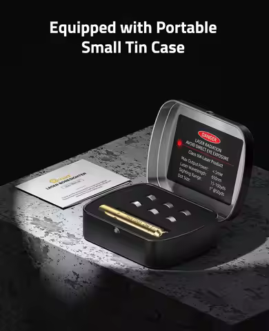 CVLIFE Laser Bore Sight 350 Bush Red Laser Boresighter Sighting with ON/Off Switch and 2 Sets of Bat