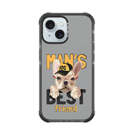 HI-SHIELD Stylish เคสใสกันกระแทก iPhone รุ่น French Bulldog [เคส iPhone15][เคส iPhone 14]