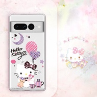 三麗鷗 Pixel 7 系列 輕薄軍規防摔水晶彩鑽手機殼-凱蒂夜未眠