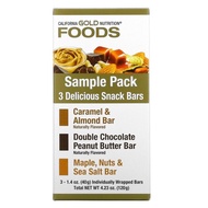 California Gold Nutrition, FOODS, Sample Snack Bar Pack, 3 Bars, 1.4 oz (40 g) Each ( EXP: 12/22)