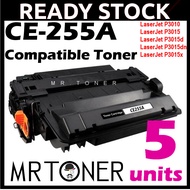 5x Compatible Toner HP CE255A CE255X CE255 55A 55X  M521 M521dn M521dw M521dx M521dz M525 M525c M525