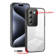 Phone Case Clear Acrylic Hard For VIVO Y200 Y19S V40 V40Pro Y03 Y03T Y02 Y02T Y27 Y28 4G/5G Camera E