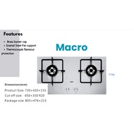 MACRO 4.5KW Gas Stove Double Burner Gas Stove Build-in / 9.5KG Net Weight （Macro）Gas Stove Double Burner Desktop Househo