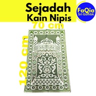 FAQIAH Sajadah Kain Nipis dan Sejadah Linen Mudah Dibawa Ringan (70cm x120cm)