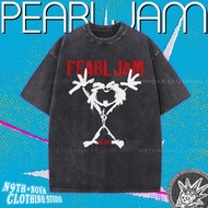 24h shipping N9THNOVA Rock punk Style Washed T-Shirt, Pearl Jam Streetwear
