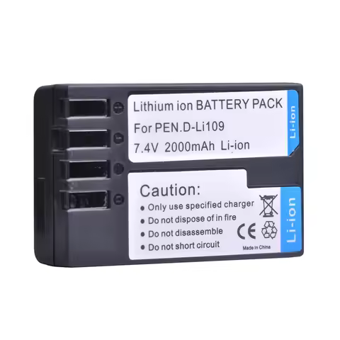 2000mAH DLi109 D Li109 D-Li109 Rechargeable Camera Battery for Pentax K-R K-2 KR K2 KR K30 K50 K-30 