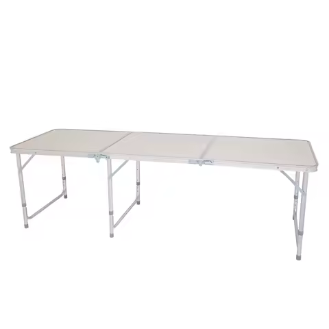 180 x 60 x 70cm Home Use Aluminum Alloy Folding Table White