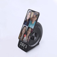 WD-200 Bluetooth Speaker Creative Mobile Phone Stand Wireless Charging Bluetooth Clock Alarm Clock P