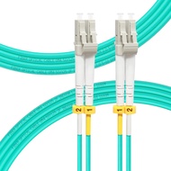 LC to LC OM4 Fiber Patch Cable 3M/10ft, OM4 Duplex 50/125um Multimode Fiber Optic Cables LSZH 40GB/1