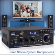 POWER AMPLIFIER- AK45 /// DOUBLE POWER LED DIGITAL AMPLIFIER EQ HOME THEATRE AMPLIFIER+MIC RADIO FM 