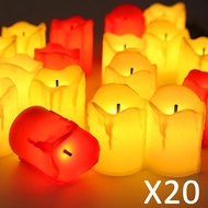 1-20pcs LED Candle Flashing Romantic Led Candles Light Realistic Smokeless Flameless Candles with Ba