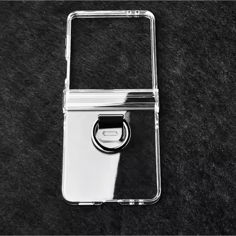 Transparent Ring Hinge Protective Phone Case for Samsung Galaxy Z Flip 7 6 5 4 3 Flip7 Flip6 Flip5 F