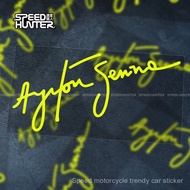 Elton Senna Ayrton Senna F1 Racer Signature Car Sticker Decoration