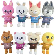 New Skzoo Plush Toys 20cm Stray Kids Plush Wolf Chan Cartoon Stuffed Animal Plushies Doll Kawaii Companion for Kids Gift