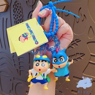 ของแท้ Crayon Shin-Chan Dynamic Superman พวงกุญแจ/จี้ตุ๊กตาการ์ตูนน่ารักจี้ของขวัญเล็กๆ keychain【Hip