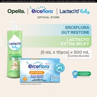Erceflora Gut Restore Probiotic Supplement + Lactacyd Baby Extra Milky 500mL