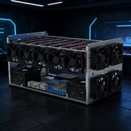 แร็คเซิร์ฟเวอร์ AI Multi-GPU การกำหนดค่า GPU 6/8/10 แหล่งจ่ายไฟคู่ การออกแบบเฟรมเปิดสำหรับคอมพิวเตอร