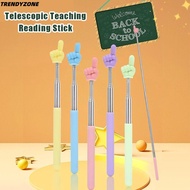 TRENDYZONE Finger Reading Sticks, Stainless Steel Telescopic Rod Teaching Pointer, Durable Finger De