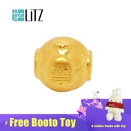 LITZ 999 (24K) Gold Booto Bracelet 啵兔手链系列 BT8-B003 (1.25g+/-)