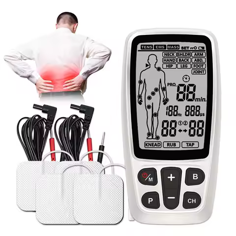 EMS Tens Unit Professional Muscle Electrostimulator Neck Back Foot Hand Leg Body Massager Electronic