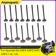 Engine Parts Intake Exhaust Valves Set Fit 1.4 1.6 L For 10-20 Hyundai Sonata Tucson Kia G4FA G4FD G