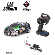 Wltoys 284010 30Km/H Mosquito RC Car 2.4Ghz Off-Road RTR Rally Drift Car 4WD 1/28 V2/LCD/V8 Remote C