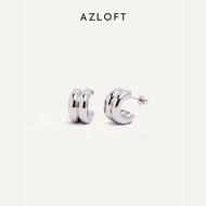 AZLOFT Classic Dual Tunnel Earrings Hypoallergenic Shower-safe