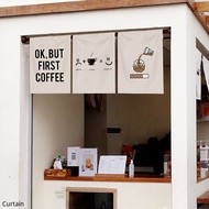 Coffee Shop Door Curtain Decorative Curtain Flag Curtain Short Curtain Partition Curtain Stall Decor