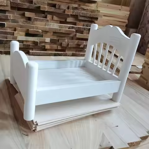 mini retro wooden crib photography prop small studio shooting bed scene decor accessory for studio p
