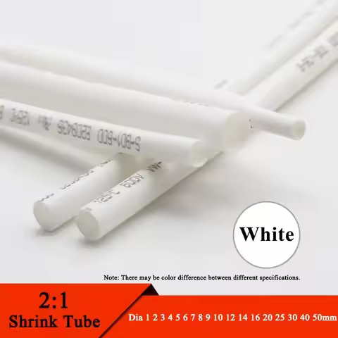 1~10m 2:1 Heat Shrink Tube White 0.6 1 2 3 4 5 6 7 8 9 10 12 14 16 20 25 30 40 50 60 70 80mm Insulat
