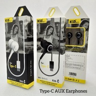 Super Bass Type-C AUX Earphones with Microphone