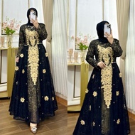 NewCollection Gamis Burka embroidered sequins Full Furing Voll2/Luxury party gamis