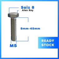 M5 Hexagon Bolt and Nut/Skru/Screw