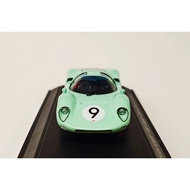 [Orphan] EBBRO Model 1: 43 Scale Car Model, Nissan Japan GP Racing Mint Green No. 9 Racing Car, Niss