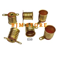 E10 Brass Flashlight Bulb Fitting - E10 Thread Bulb Fitting