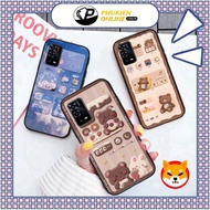 Oppo A55 4G / A55 5G case printed with bears and cute chibi pink rabbits, super beautiful