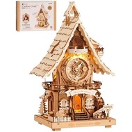 ROKR 3D Wooden Puzzles for Adults, Wooden Cuckoo Clock Model kit,435 Piece 3D Puzzles