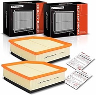 A-Premium 2-PC Engine Air Filter Compatible with Volvo XC90 2007-2014 L6 3.2L, Replace# 30680293