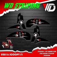 HONDA 02016 Motorcycle Striping sticker scoopyHONDA with cool lady satanic motif