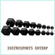 Dumbbell - Hexagon Rubber Dumbbells 15LBS - 1 piece