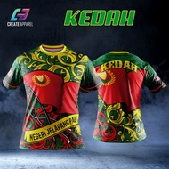 CREATE APPAREL / KEDAH JERSEY / KEDAH SHIRT / SPORTS SHIRT / OUTDOOR SHIRT