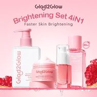 Glad2Glow Glowing Skincare Set  | Pomegranate Niacinamide Moisturizer +Brightening Toner+Niacinamide