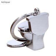 HE  Creative Novelty Mini Toilet Seat Pendant Keychain Funny 3D Bathroom Water Closet Keyring Bag Ornaments Hanging Accessories Gift n
