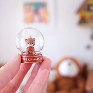 【棉花星球】復古玩具系列-聖誕小熊水晶球