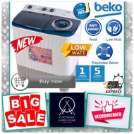 MESIN CUCI BEKO 2 TABUNG WTTA-7503W WTTA7503W WTTA 7503W 7.5KG LOWWATT